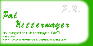 pal mittermayer business card